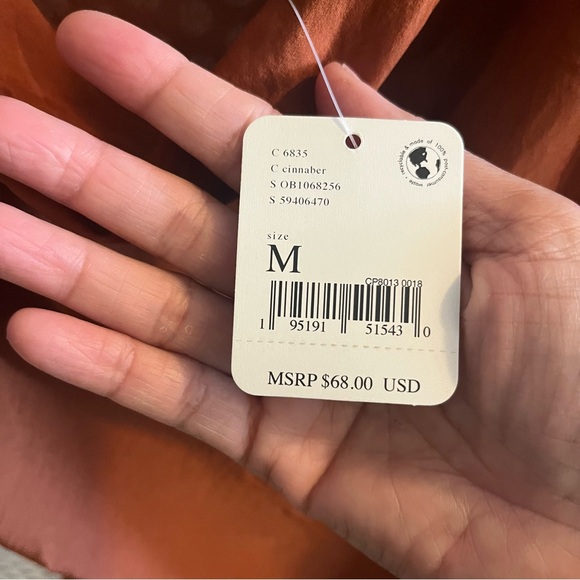 Free People Intimately Day to Night Midi Slip Dress Size Medium in Cinnabar NWT - Picture 9 of 13